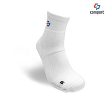 컴포트 운동 양말 런닝 마라톤 등산 골프 아킬레스 앵클쉴드 양말, 화이트