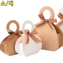 상세정보참조 DIY 복주머니디자인 핸들 기프트박스 설날 추석 명절 이벤트선물, 색상/사이즈, 소 - 브라운