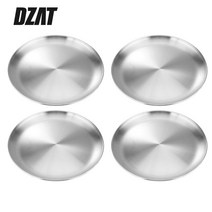 원형 스텐 플레이팅 접시, 은색4p