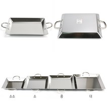 하이비비 국내생산 통3중 인덕션 사용가 스테인리스 순대볶음 닭갈비 곱창팬 떡뽁이 가정용 업소용 캠핑용 사각철판 볶음팬, 소소