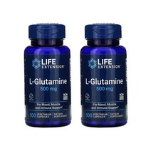 라이프익스텐션 글루타민 500mg 100캡슐 2팩, 1개, 기본