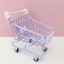 미니 쇼핑 카트 어린이 장난감 슈퍼마켓 손수레 보관 선물 공예 장식 멋진, [04] Purple