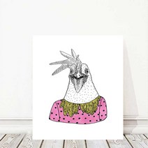 귀여운닭그림 인테리어액자