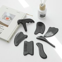 대한 폄석 괄사 얼굴 바디 경락 마사지 도구, 1개, 07_사각빗 괄사