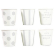 아트웨어 데일리 종이컵 머그 170ml 3종, 도트패턴 스트라이프 영문, 3세트