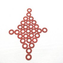 특수 와샤100Pcs M2 M2.5 M3 M4 M5 M6 M8 스틸 플랫 패드 절연 와셔 빨간색 종이 중간 가스켓 스페이서 HW0, 06 M8 (100PCS)
