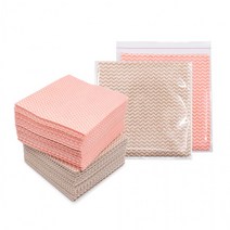 킴스팜팜 물결행주(중)33x35cm (벌크/반포장/완포장)50장 레드오렌지/브라운 홍보용 판촉용 행사용, 브라운, 반포장