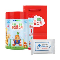농협 키즈 어린이 아동 홍삼 롱스틱 맛있는 파인애플 맛 30포 + 튼튼마켓 전용로고 물티슈 증정, 1개
