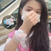 손목선풍기 팔찌 초미니 가변운 선풍기 usb 핸디선풍기 여름 휴대용 시계형 키티 선풍기 아동 성인 가능, 연자색