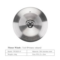 Thouswinds 초경량 캠핑 주전자 휴대용 수통 야외 스테인리스 스틸 물병 피크닉 조리기구 식기 용품 1L, [03] TW3031-P