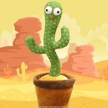 춤추는선인장 카페소품 실내인테리어소품 AA타입건전지 별도 Dancing Cactus