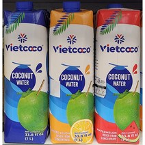 Vietcoco 비엣코코 코코넛워터 (코코넛100% 레몬 수박 / 3종 택1) 1L / 베트남