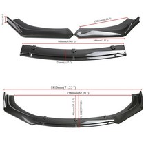 3pcs 유니버설 아우디 a4 b7 b8.5 s4 rs4 앞 범퍼 립 스포일러 사이드 스플리터 디플렉터 바디 키트 가드 자동차 액세서리, 탄소 섬유 모양