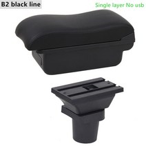 팔걸이 상자 도요타 야리스 하이브리드/야리스 비츠용 자동차 내부 수정 USB 충전 Led 액세서리, 04 B2 Black Line