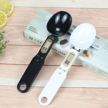 디지털 전자저울 스푼 플라스틱 컵 잡곡 베이킹 스푼 밀가루, 블랙 500g/0.1g