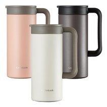 락앤락 보온보냉 테이블 머그컵 473ml 아이보리/핑크/그레이/LHC4247/손잡이 뚜껑, 테이블머그473ml그레이
