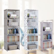 조립식 책장 다용도 수납장 3칸 4칸 5칸 다용도 조립식 옷 보관함 함 가구 장 선반 베란다, 3칸 책장 화이트, 본상품선택