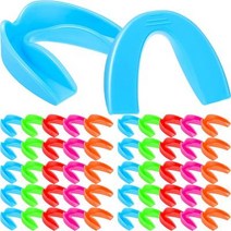 마우스피스 50 팩 키즈 청소년 스포츠 용 마우스 가드 소년 소녀 마우스 가드 키즈 마우스 가드 축구 마우스 피스 스포츠 입 조각 중괄호 운동 치아 복싱 하키 라크로스 입 보호
