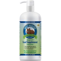 고양이영양제 개와 고양이를 위한 Grizzly Algal Plus 오메가 지방산 보충제 32 Fl Oz - 비건 식물 공급 및 미국산 조류 오일 3-6-9 건강한 피부 털