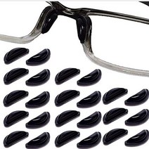 뿔테 안경 흘러내림 땀 미끄럼 방지 논슬립 실리콘 코패드 코받침 코 통증 완화 운동 블랙 10개