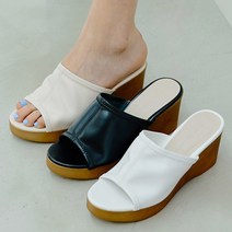 벨루치슈즈 여성 수제화 국내제작 스판 스티치 7cm 가보시 통굽 뮬 슬리퍼