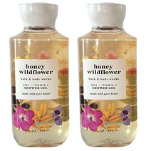Bath and Body Works 허니 와일드플라워 샤워 젤 선물 세트 여성용 283.5g(10온스) 2팩 (허니 와일드플라워) 배쓰앤바디웍스, 283.5g
