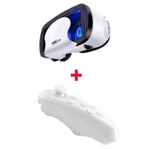 VR Shinecon 가상 현실 안경 IOS 안드로이드 3D 세계용 리모컨 포함 스테레오 헬멧 헤드셋, VR and VR Handle, 3.1 set