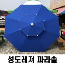 성도레져 원산지국산 2단9각 모양파라솔, 999개, 파랑 (大) 2700 x 2700 x 2300 (mm)