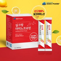 실크랑 아미노 프로틴 실크아미노산 실크펩타이드 수용성 누에고치단백질 류신 BCAA 타우린 알라닌 치커리뿌리 레몬분말 비타민D 비타민C 효능 추천 실크아미노프로틴 2gx30포, 2박스, 2g X 30스틱