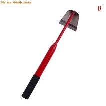 PC Hardened Hollow Hoe Handheld Weeding Rake Planting Vegetable Farm Garden Tools Tilling Shovels, 02 B