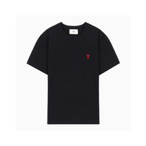 (당일) 22FW 아미 하트 로고 블랙 반팔 티셔츠 BFUTS001 724 001
