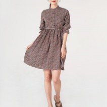 여성 플라워 차이나카라 셔링 원피스 자켓패션 동네원피스 소개팅 홈원피스