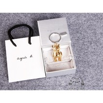 자동차키링 프랑스 AGNESB 우주공간 열쇠고리 퀄리티 각인기 기인 남자 여성 커플 타입 선물 2198878782, 테디베어 *24K 골드 * 일본판 테