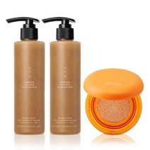 원더바스 레몬청 클렌저 200ml 2개+닥터지 브라이트닝 톤업 쿠션 15g_B, 상품+증정품