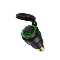 BMW R1200GSA R1200GS 차량용 오토바이 시거잭 플러그 이중 USB 충전 12V 24V 라이터 어댑터, U.급속[QC3.0+Type-c]