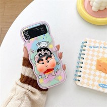 짱구 삼성 Z FLIP3 4 5 지플립 케이스 커버 핸드폰스트랩 브래킷