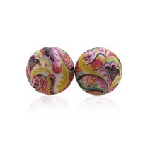 코너비드 실리콘 구슬 15mm 인쇄 라운드 아기 DIY 씹기 매력 목걸이 보석 액세서리 장난감 10 개, [01] 15mm, [13] Print -M