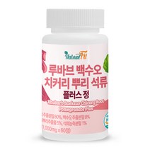 네추럴핏 루바브 백수오 치커리 뿌리 석류 플러스 정 1000mg 60정 10개월분, 5개