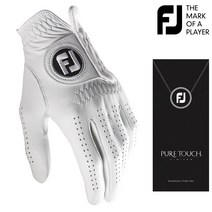 [풋조이정품] 퓨어터치 양피 남성골프장갑, [화이트] 22호