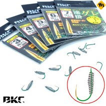 백경 BK-136 벵에돔 녹 무미늘 바늘 스프링포함, 5호