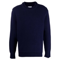 [메종마틴마르지엘라] [명품]마르지엘라 21FW 남성 엘보우 패치 니트 네이비 S50GP0