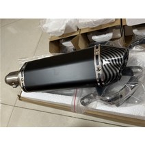 오토바이 머플러 CH moto r 탄소 섬유 모토 rcycle 배기 머플러 파이프 250cc 600cc 이스케이프 튜브 Nmax, 10 type K with sticker