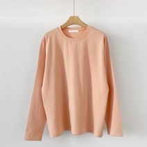 커밍투유 여성 면 모달 라운드 긴팔티