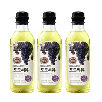 CJ제일제당 백설 포도씨유 500ml x 3개, 상세페이지 참조