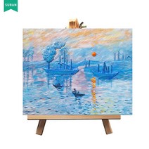 수란 3D 부조 DIY 명화 세트, 10.5*13.5cm+선물함+안료+화필x2+지지대, 일출