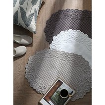 퀼팅 코튼 플로랄 발매트 북유럽 호텔식 순면 발러그, 사각, 베이지