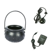 ZHU 할로윈 마녀 냄비 연기 기계 안개 제조기 분수 파티 소품, Black UK|CHINA