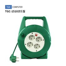 TGIC TGC-1015 코드릴 선 15M 캠핑 가정용 만능 멀티탭, 1.5SQ 10미터
