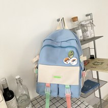 여자중학생책가방 여성 하라쥬크 ULZZANG 고등학교 대학생 대용량 미드 중학교 백팩 3817933391