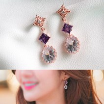 coco샵 은침 tv그녀의사생활 박민영 화려한 큐빅 귀걸이 연예인 이어링